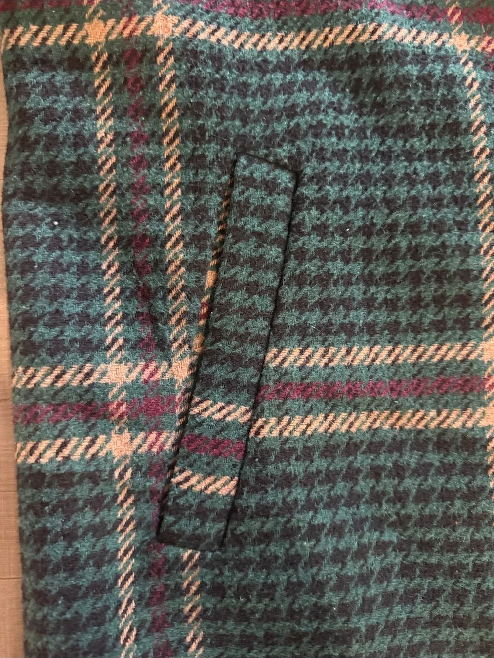Forever 21 Green Plaid Pea Coat